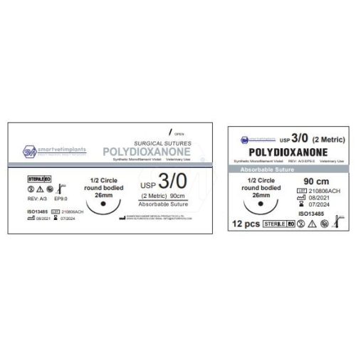 PDO 3/0 absorbable suture
