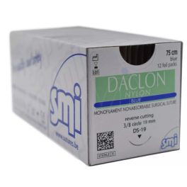   SMI Daclon Nylon Monofilament  Non absorbable sutures  ( 12 pcs/box)