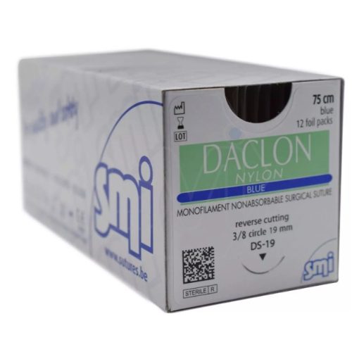 SMI Daclon Nylon Monofilament  Non absorbable sutures  ( 12 pcs/box)