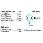 AO Cortical 2,7 mm self-tapping screws